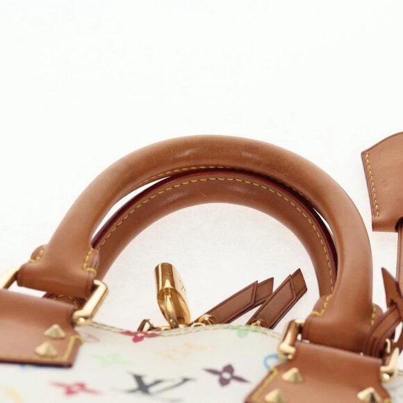 LOUIS VUITTON Monogram Multicolor Alma Hand Bag White M92647 LV Auth 133443V - Picture 9 of 16